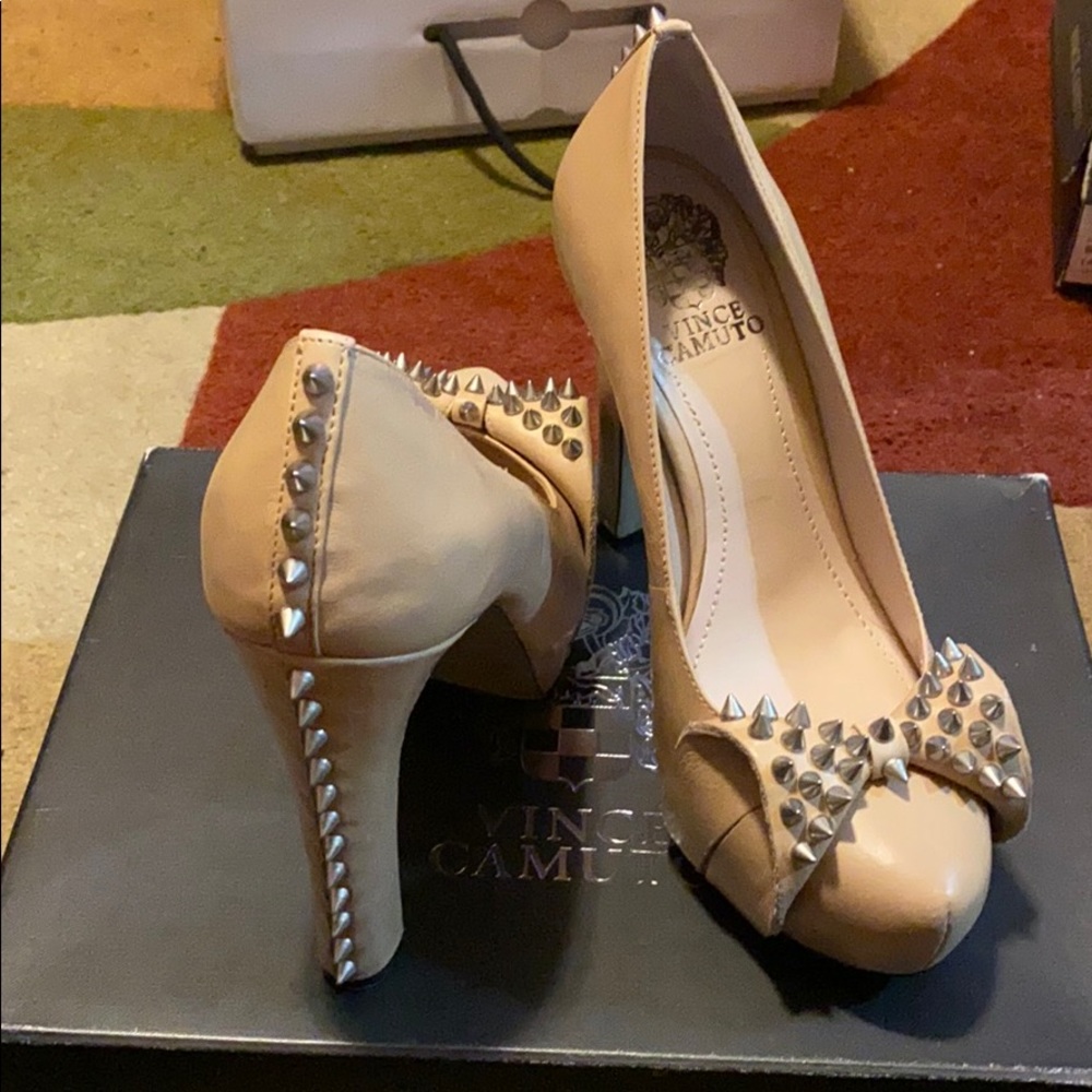 Studded Spiky Closed Toe Heels